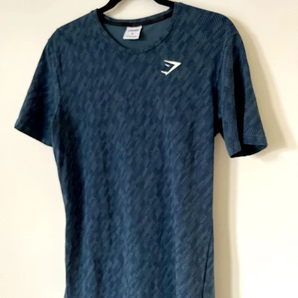 Gymshark Men’s Teal Critical Regular Fit Workout Tee Size Medium - Picture 5 of 8